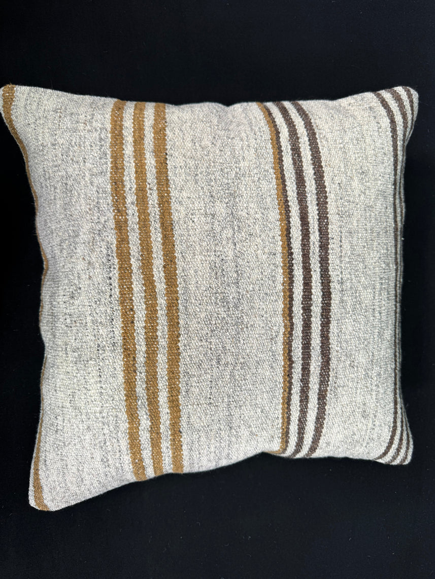Turkish Hemp Pillow Cushion Natural Beige Brown Cushion Cover 20x20 #30644