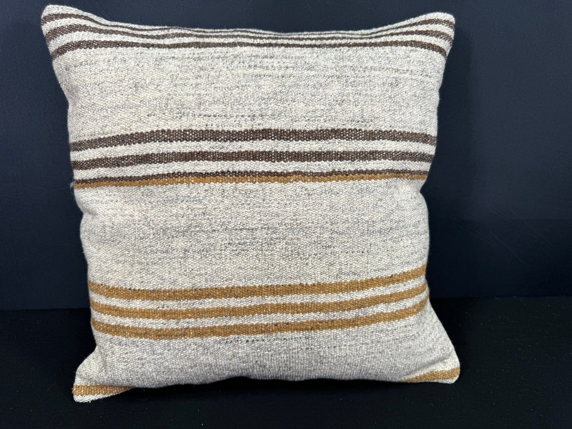 Turkish Hemp Pillow Cushion Natural Beige Brown Cushion Cover 20x20 #30644