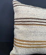 Turkish Hemp Pillow Cushion Natural Beige Brown Cushion Cover 20x20 #30644