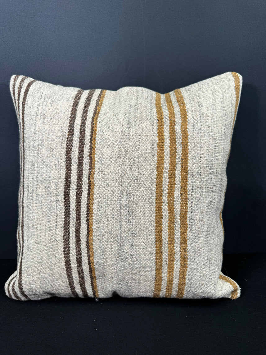 Turkish Hemp Pillow Cushion Natural Beige Brown Cushion Cover 20x20 #30644