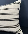 Turkish Hemp Pillow Cushion Natural Beige Black Cushion Cover 20x20 #30631