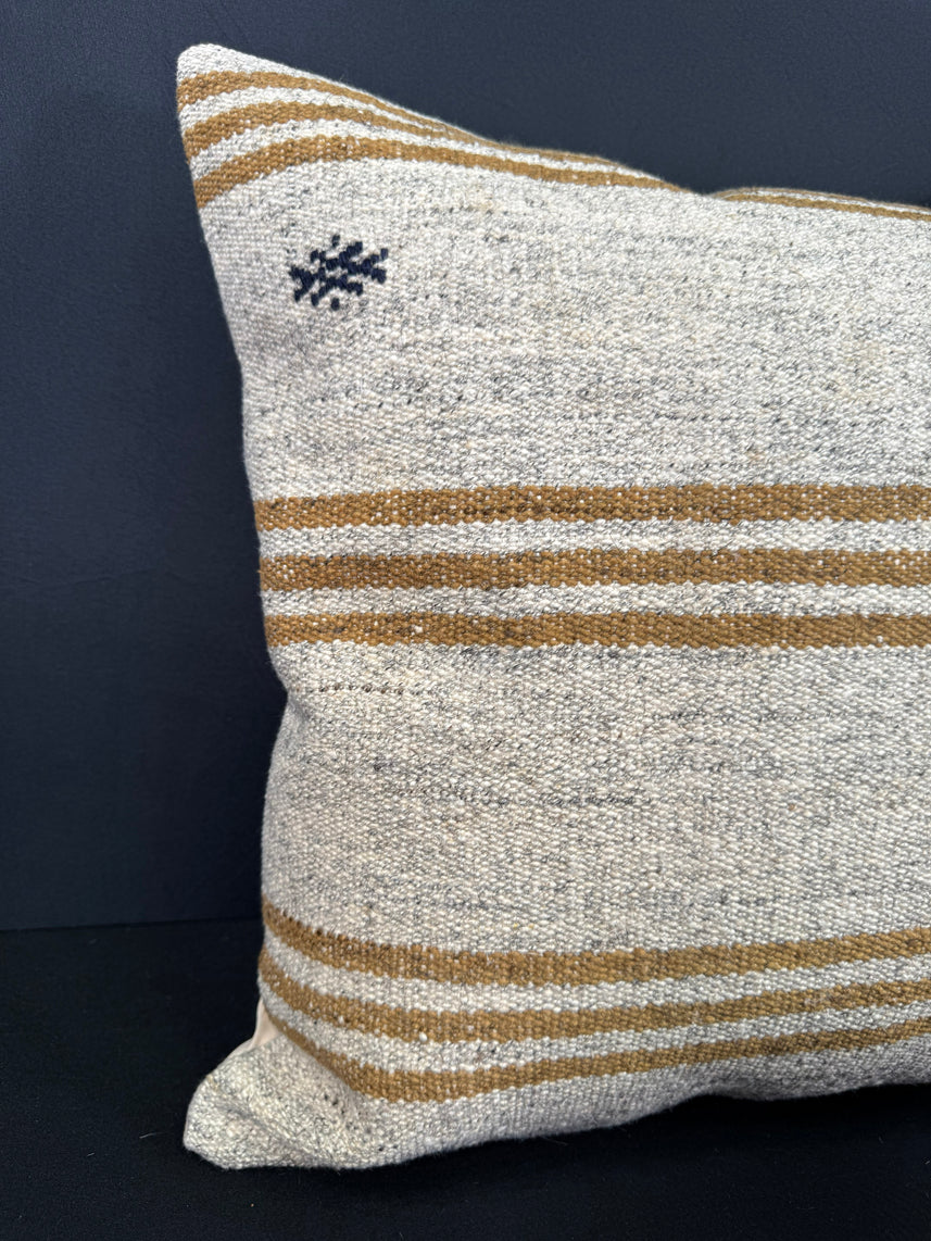 Turkish Hemp Pillow Cushion Natural Beige Brown Cushion Cover 20x20 #30537
