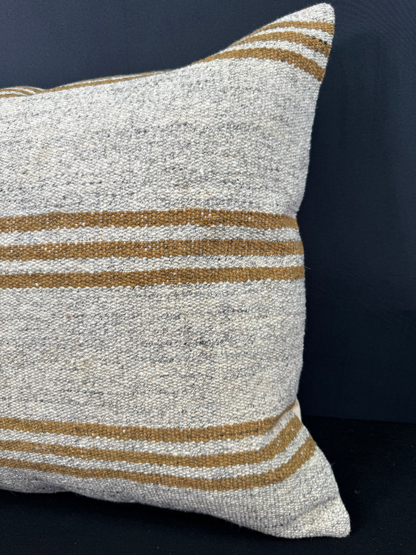 Turkish Hemp Pillow Cushion Natural Beige Brown Cushion Cover 20x20 #30537