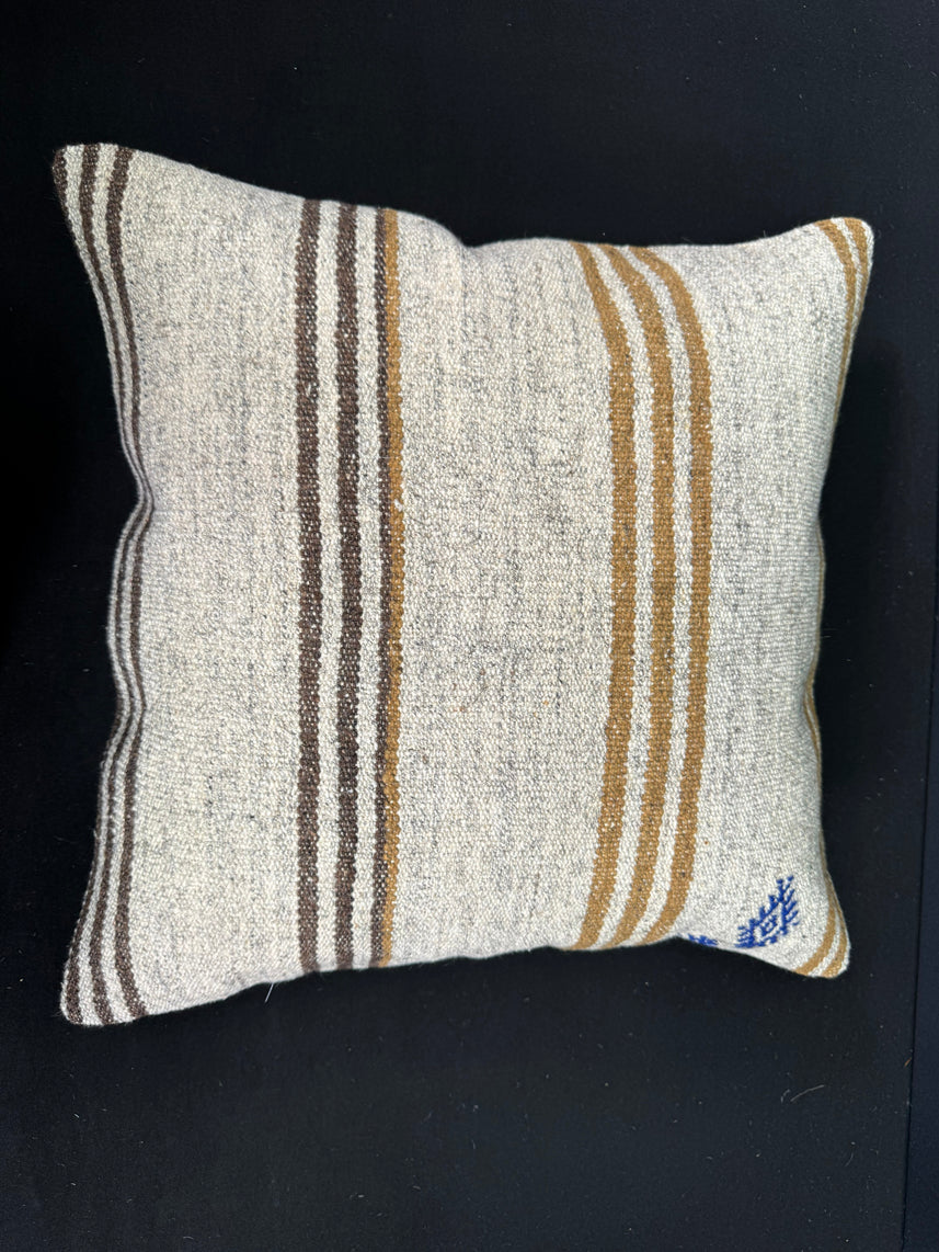 Turkish Hemp Pillow Cushion Natural Beige Brown Cushion Cover 20x20 #30595