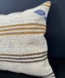 Turkish Hemp Pillow Cushion Natural Beige Brown Cushion Cover 20x20 #30595