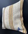 Turkish Hemp Pillow Cushion Natural Beige Brown Cushion Cover 20x20 #30595