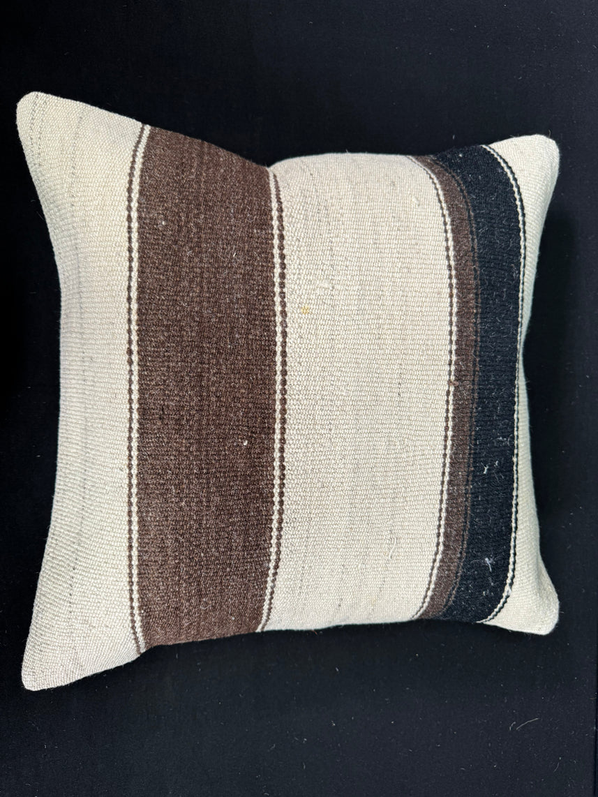 Turkish Hemp Pillow Cushion Natural Beige Brown Cushion Cover 20x20 #30594