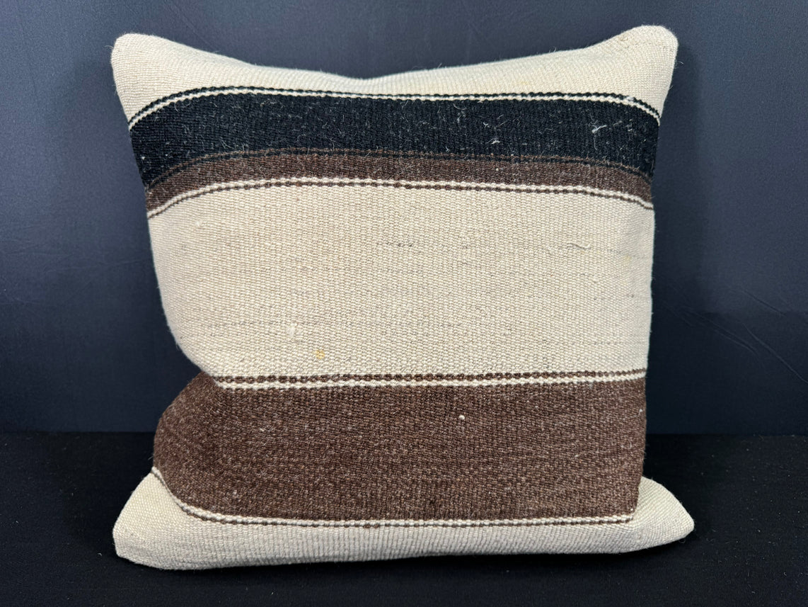 Turkish Hemp Pillow Cushion Natural Beige Brown Cushion Cover 20x20 #30594