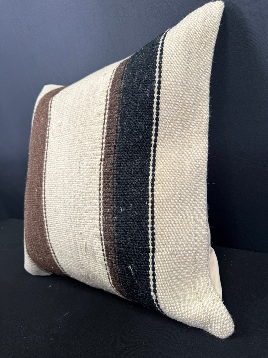Turkish Hemp Pillow Cushion Natural Beige Brown Cushion Cover 20x20 #30594