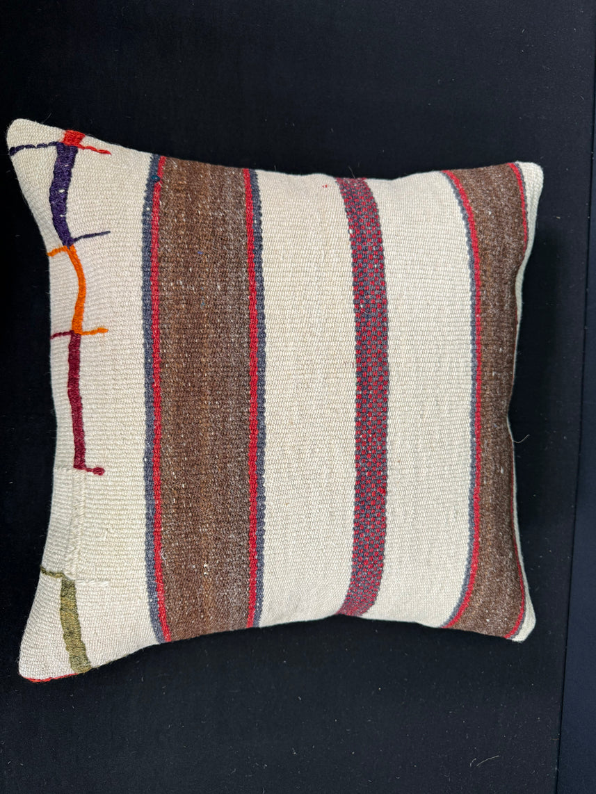 Turkish Hemp Pillow Cushion Natural Beige Brown Cushion Cover 20x20 #30658