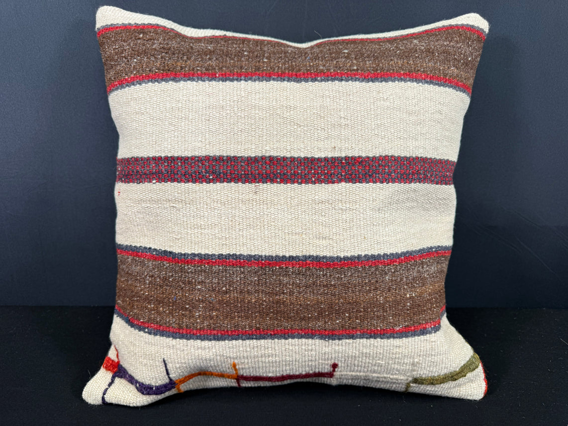 Turkish Hemp Pillow Cushion Natural Beige Brown Cushion Cover 20x20 #30658