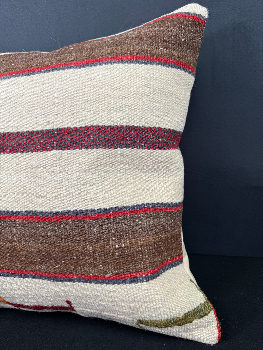 Turkish Hemp Pillow Cushion Natural Beige Brown Cushion Cover 20x20 #30658