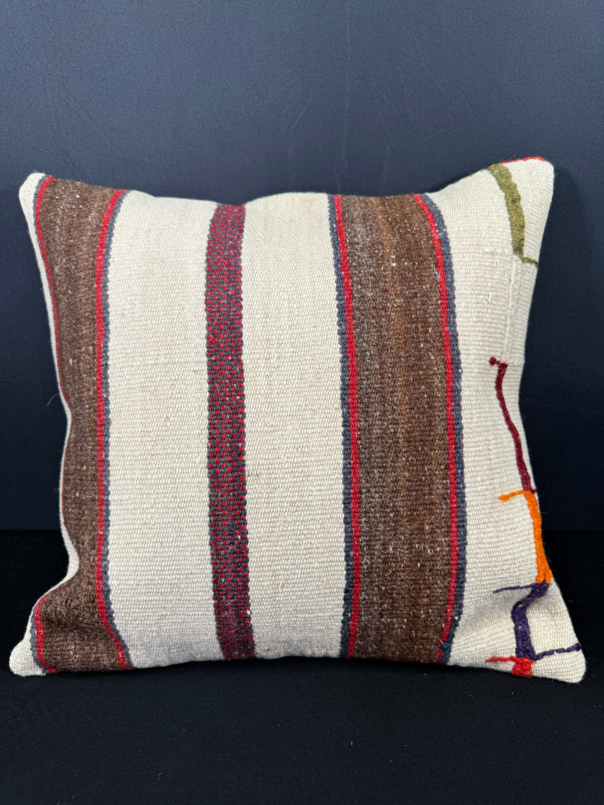 Turkish Hemp Pillow Cushion Natural Beige Brown Cushion Cover 20x20 #30658