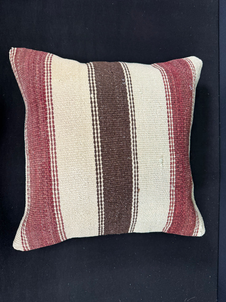 Turkish Hemp Pillow Cushion Natural Beige Red Cushion Cover 20x20 #30640