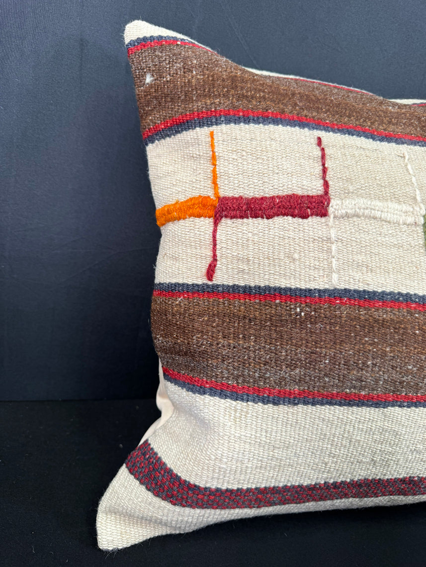 Turkish Hemp Pillow Cushion Natural Beige Brown Cushion Cover 20x20 #30649