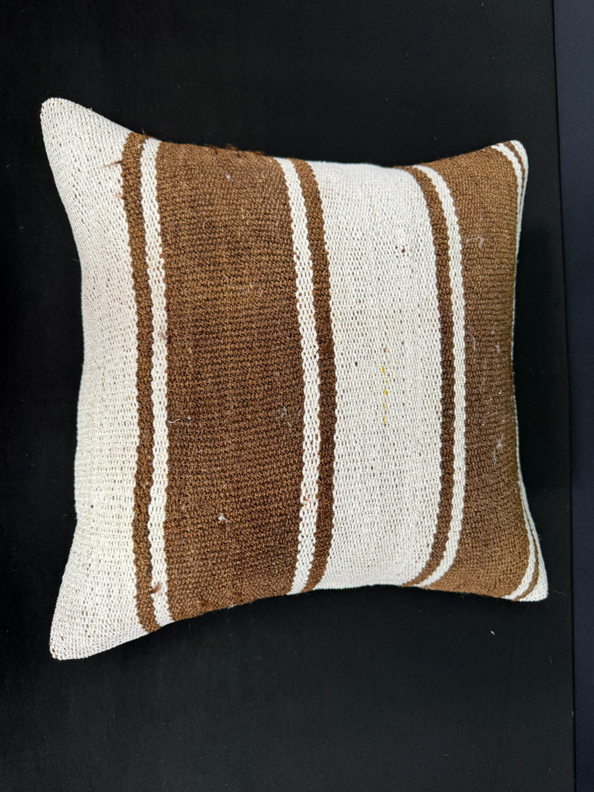 Turkish Hemp Pillow Cushion Natural Beige Brown Cushion Cover 20x20 #30668