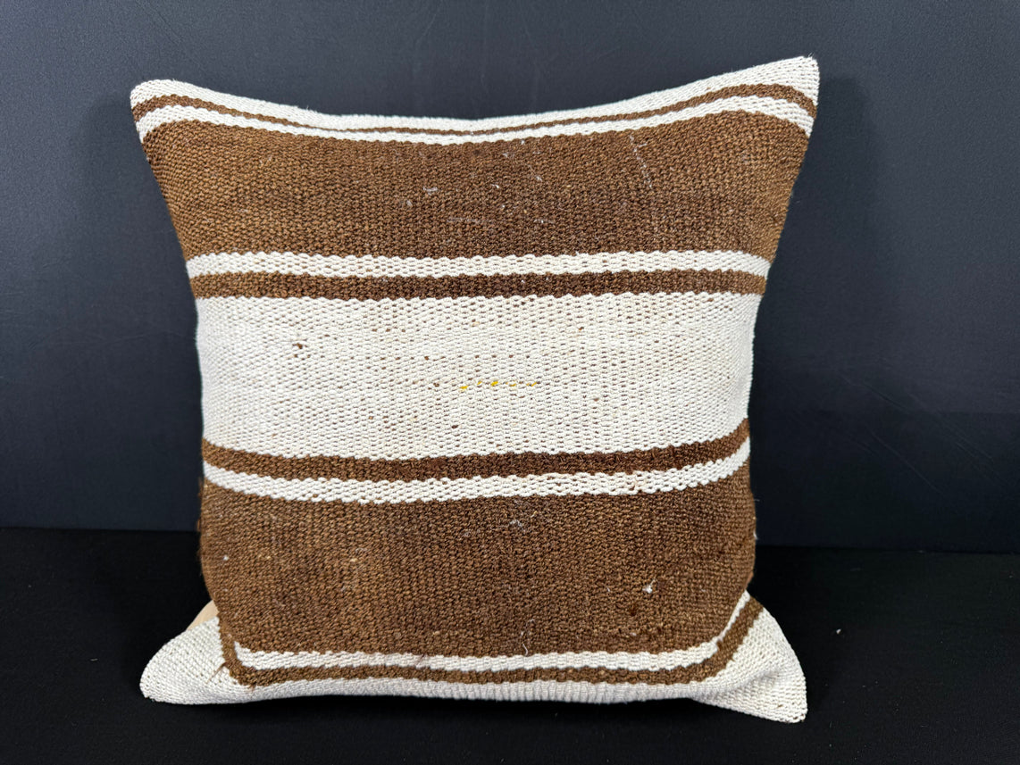 Turkish Hemp Pillow Cushion Natural Beige Brown Cushion Cover 20x20 #30668