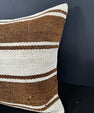 Turkish Hemp Pillow Cushion Natural Beige Brown Cushion Cover 20x20 #30668