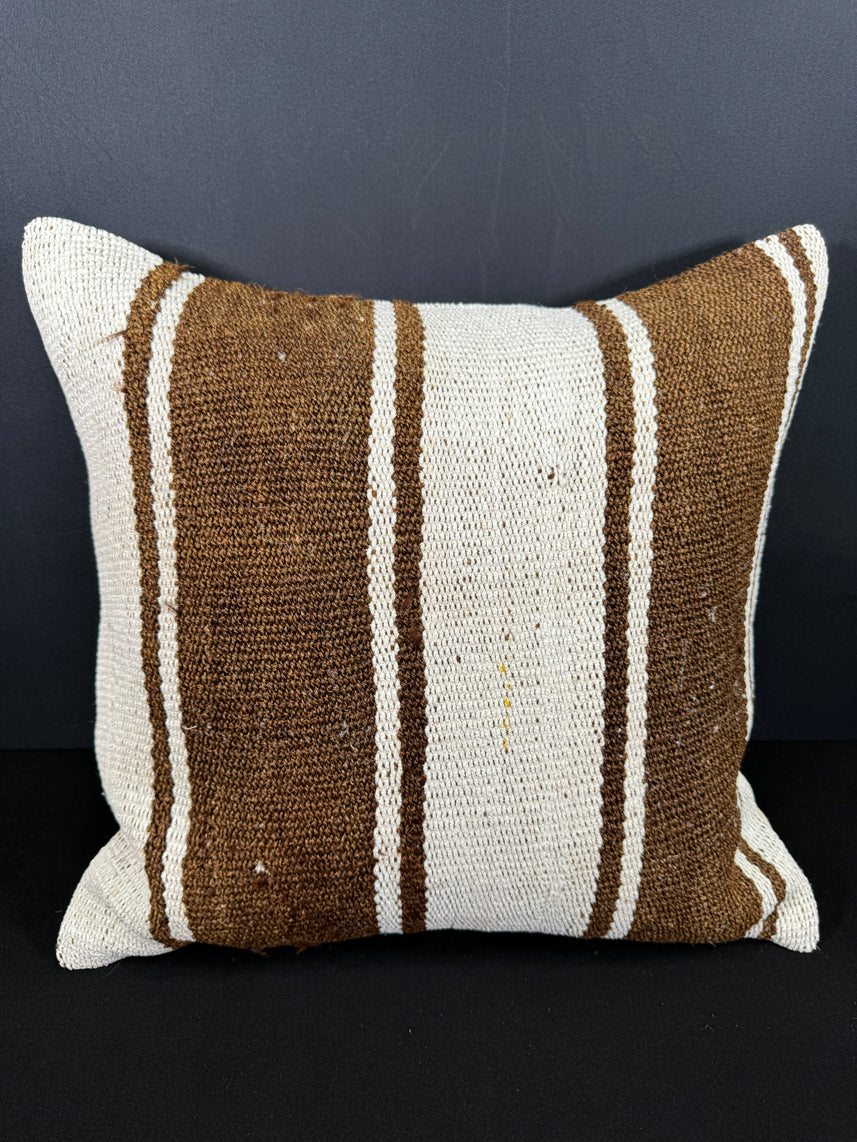 Turkish Hemp Pillow Cushion Natural Beige Brown Cushion Cover 20x20 #30668