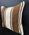 Turkish Hemp Pillow Cushion Natural Beige Brown Cushion Cover 20x20 #30668