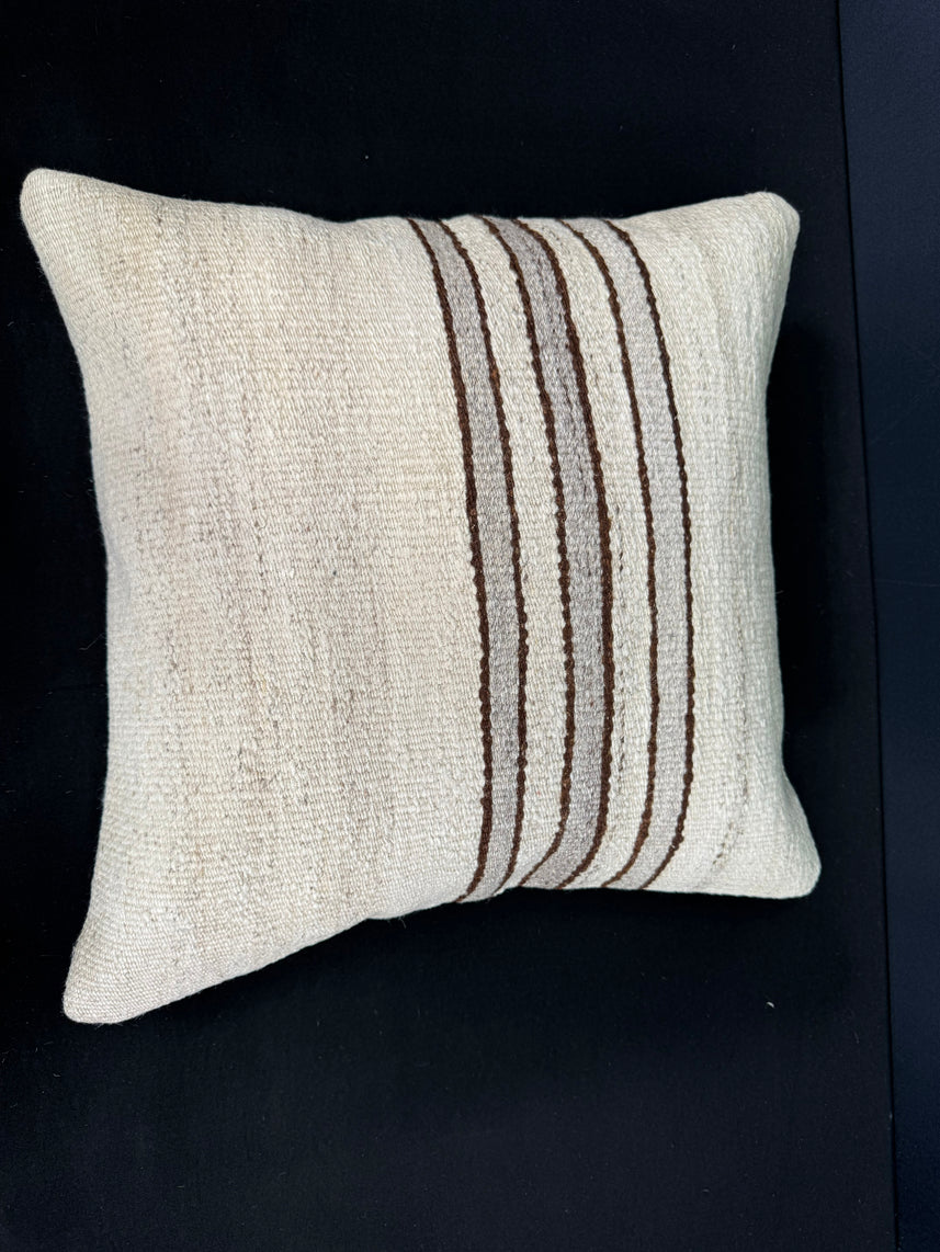 Turkish Hemp Pillow Cushion Natural Beige Brown Cushion Cover 20x20 #30655