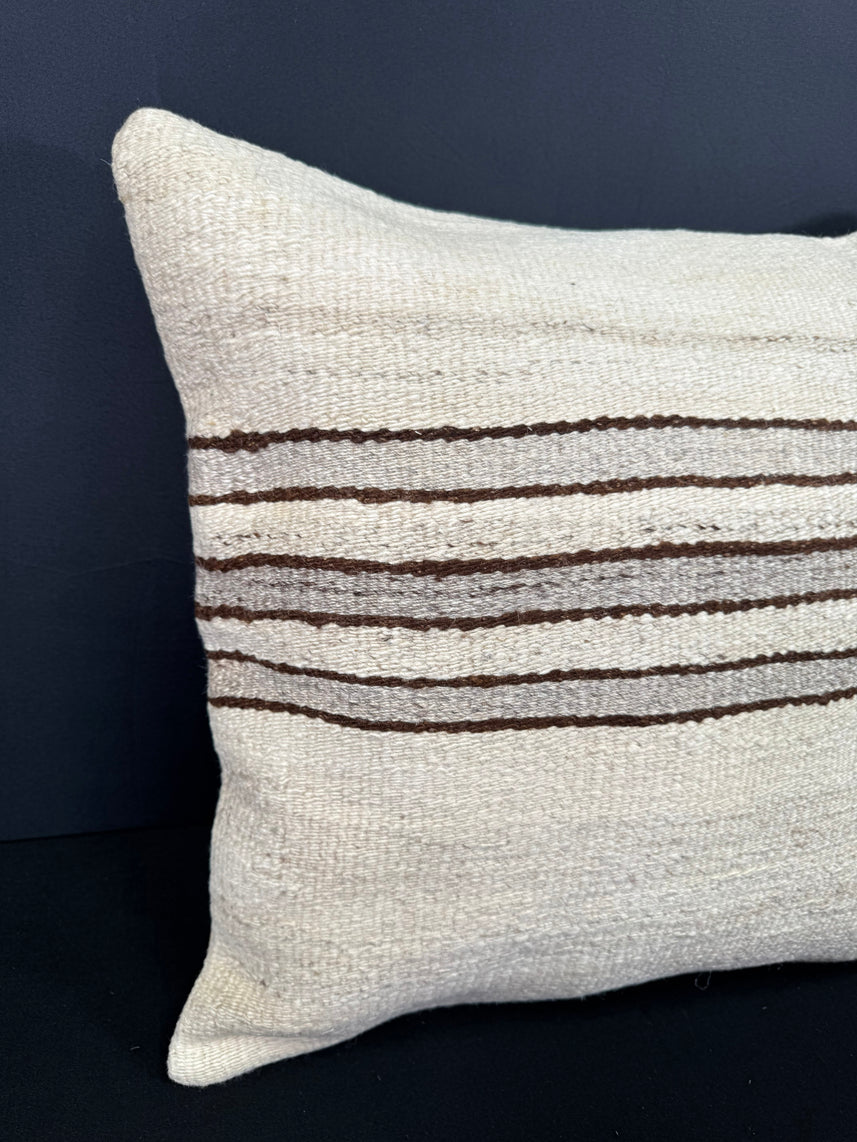 Turkish Hemp Pillow Cushion Natural Beige Brown Cushion Cover 20x20 #30655