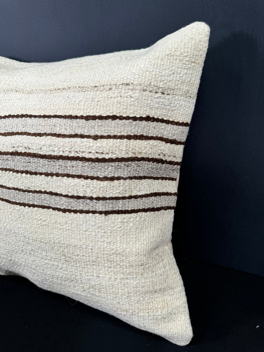 Turkish Hemp Pillow Cushion Natural Beige Brown Cushion Cover 20x20 #30655