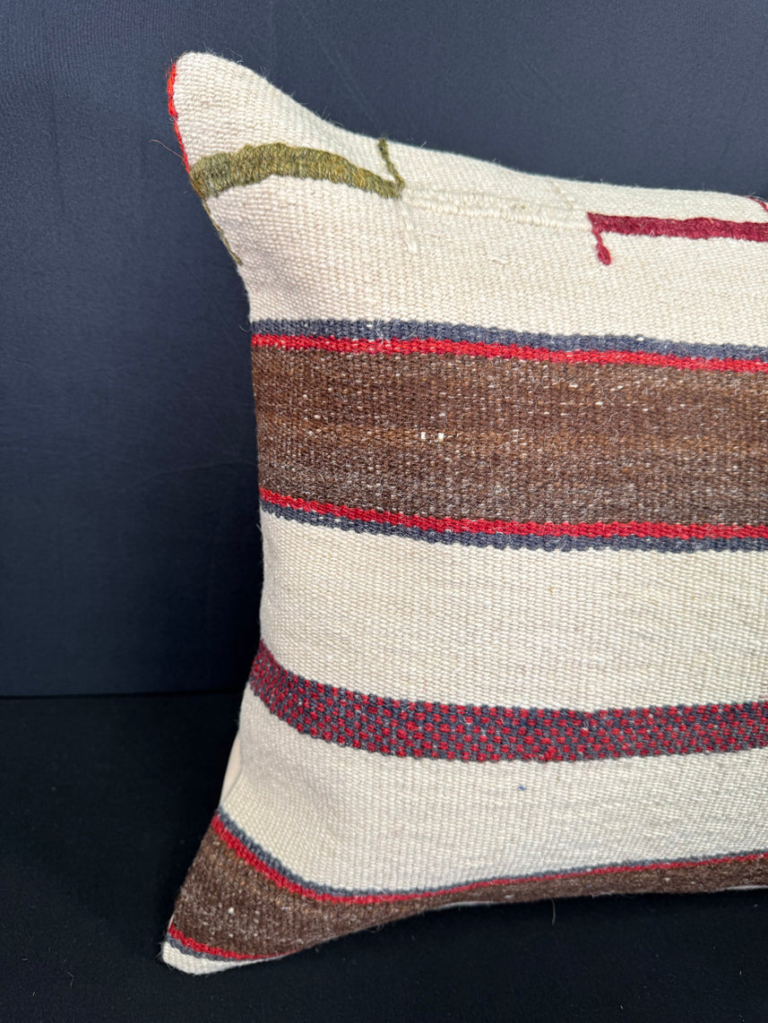 Turkish Hemp Pillow Cushion Natural Beige Brown Cushion Cover 20x20 #30658
