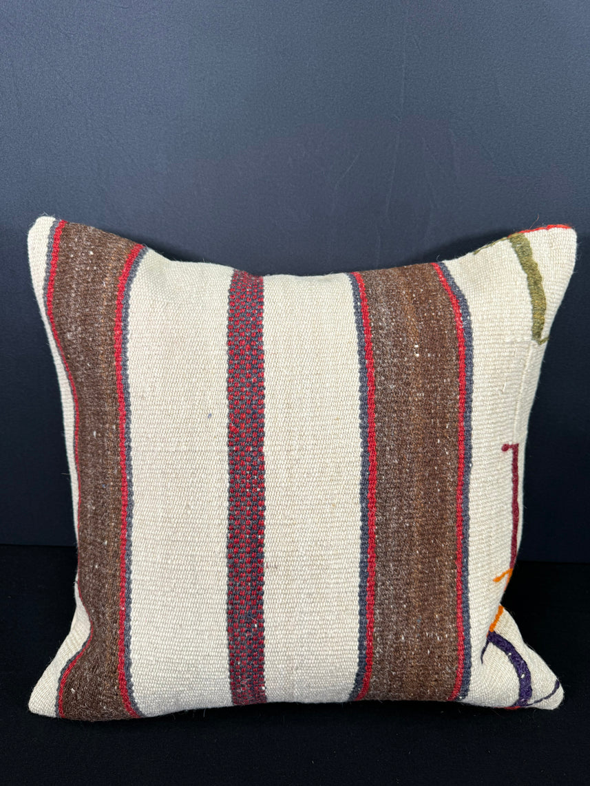 Turkish Hemp Pillow Cushion Natural Beige Brown Cushion Cover 20x20 #30658