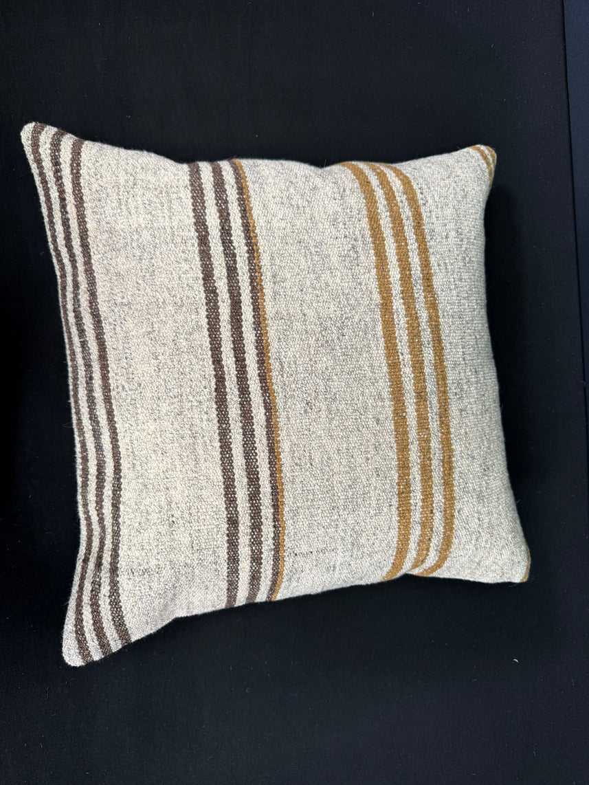 Turkish Hemp Pillow Cushion Natural Beige Brown Cushion Cover 20x20 #30656