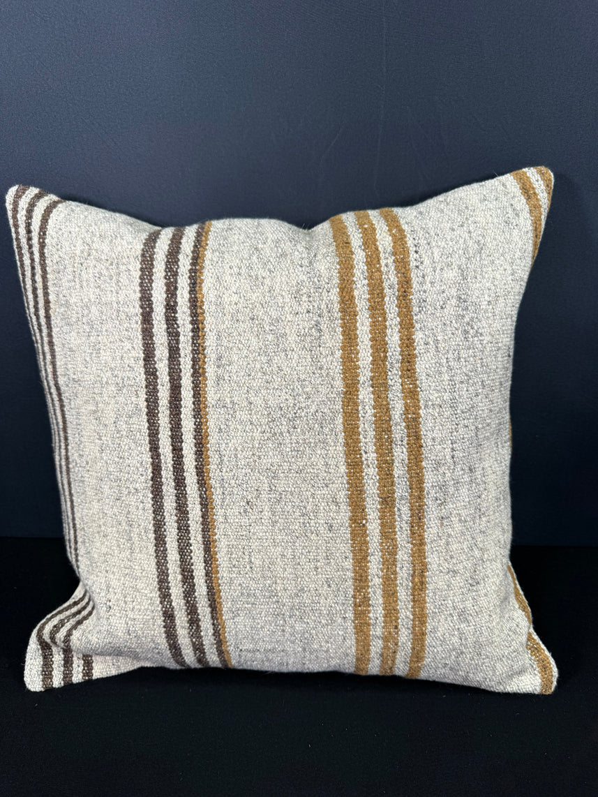 Turkish Hemp Pillow Cushion Natural Beige Brown Cushion Cover 20x20 #30656