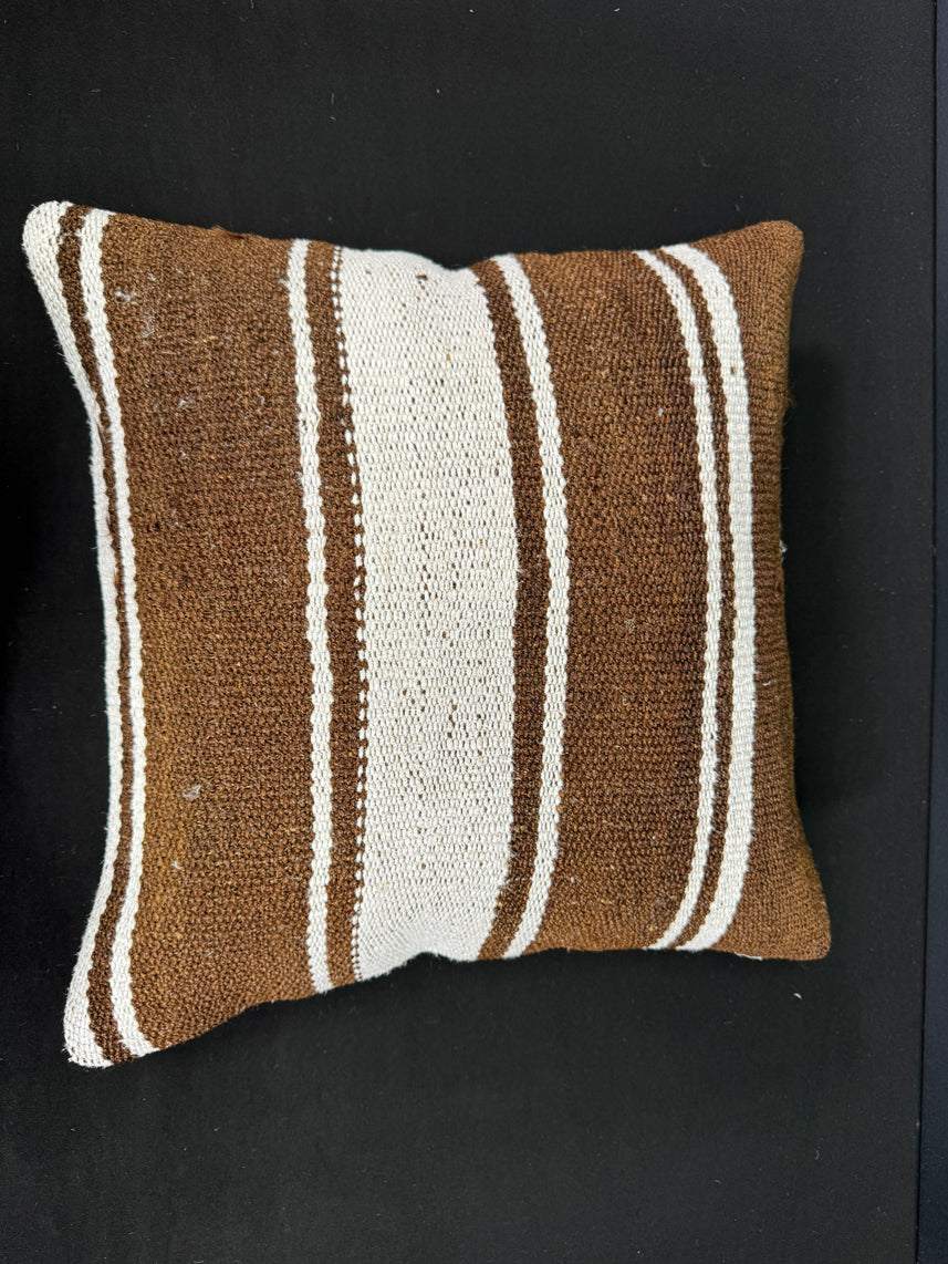 Turkish Hemp Pillow Cushion Natural Beige Brown Cushion Cover 20x20 #30648