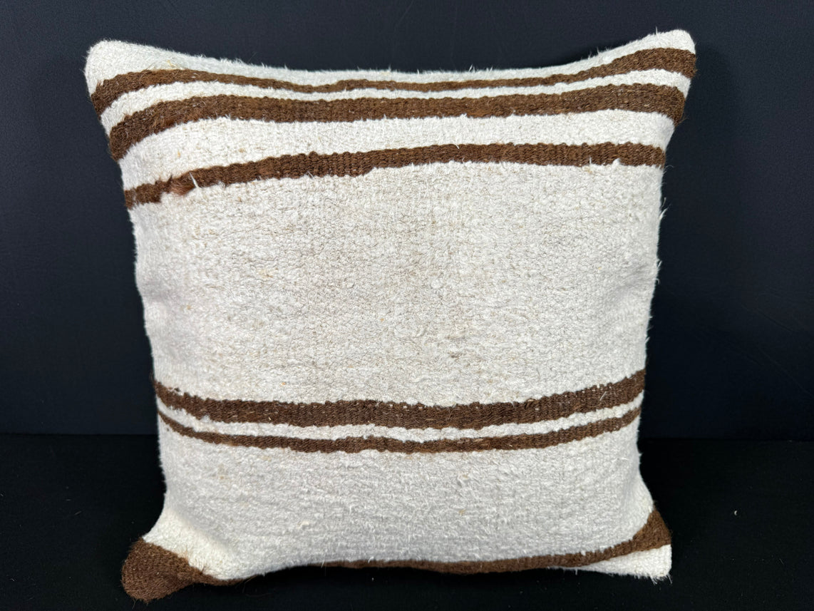 Turkish Hemp Pillow Cushion Natural Beige Brown Cushion Cover 20x20 #30527