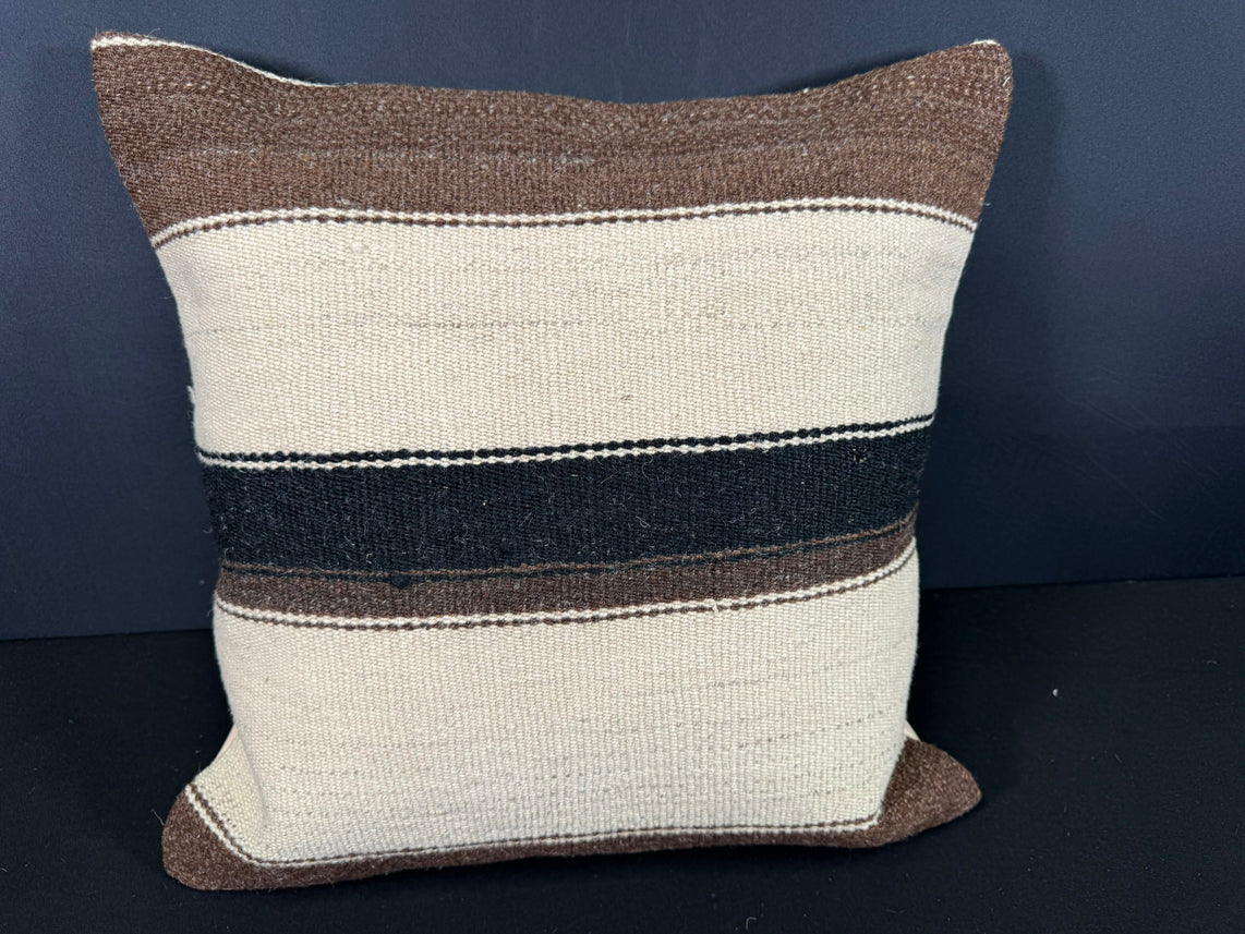 Turkish Hemp Pillow Cushion Natural Beige Brown Cushion Cover 20x20 #30528
