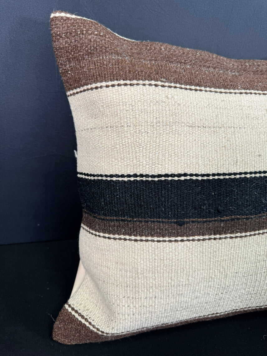 Turkish Hemp Pillow Cushion Natural Beige Brown Cushion Cover 20x20 #30528