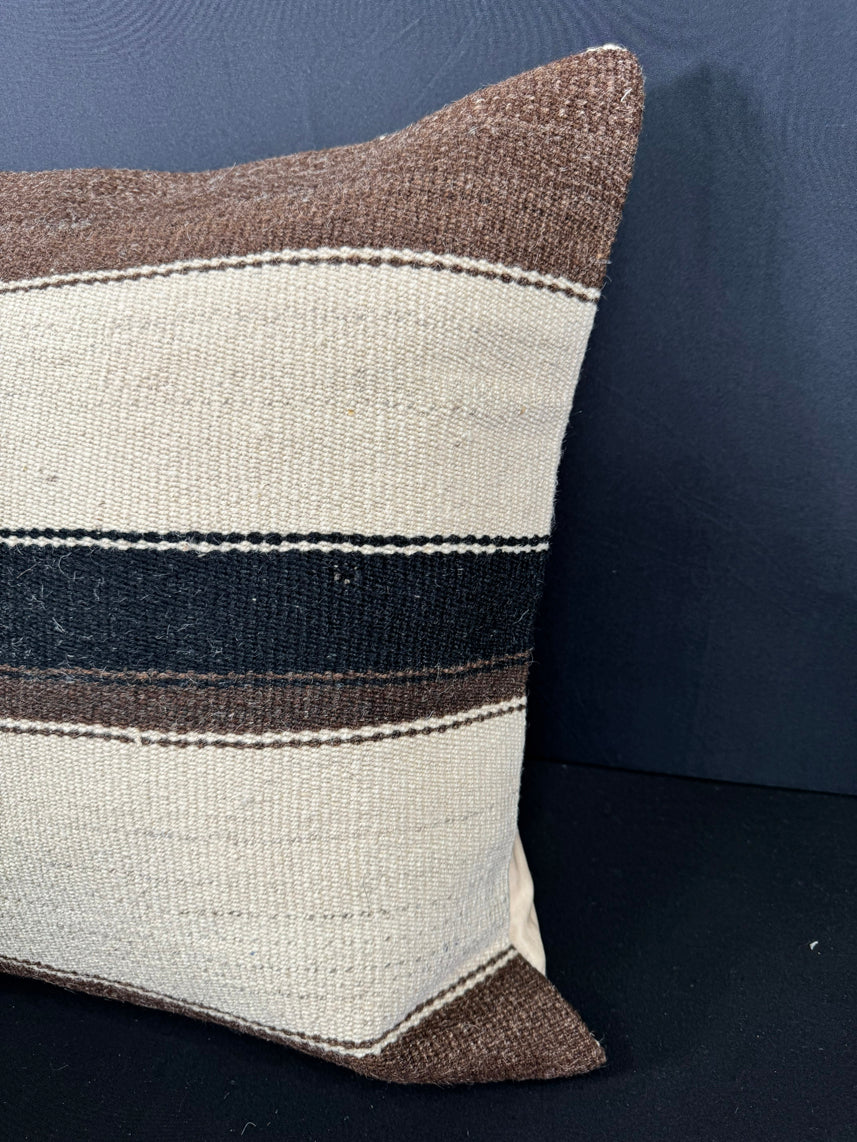 Turkish Hemp Pillow Cushion Natural Beige Brown Cushion Cover 20x20 #30528