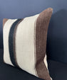 Turkish Hemp Pillow Cushion Natural Beige Brown Cushion Cover 20x20 #30528