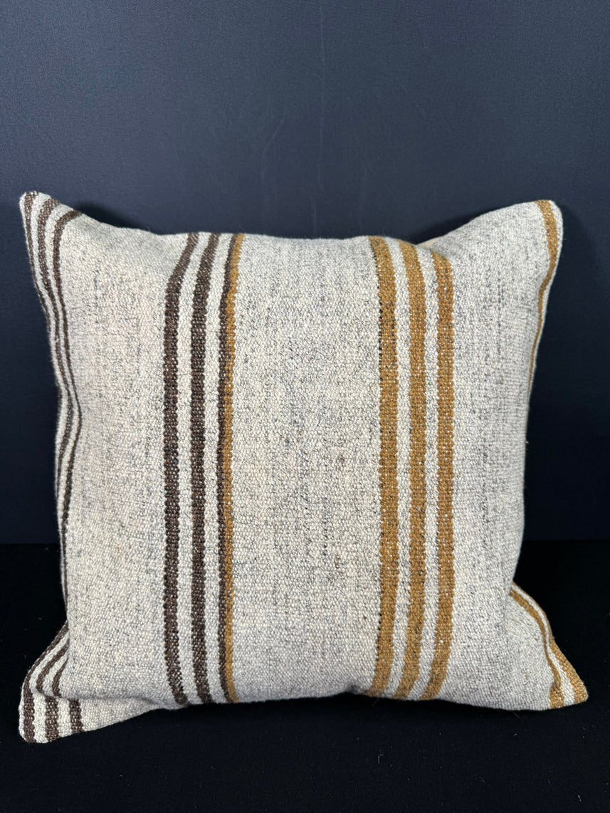 Turkish Hemp Pillow Cushion Natural Beige Brown Cushion Cover 20x20 #30650