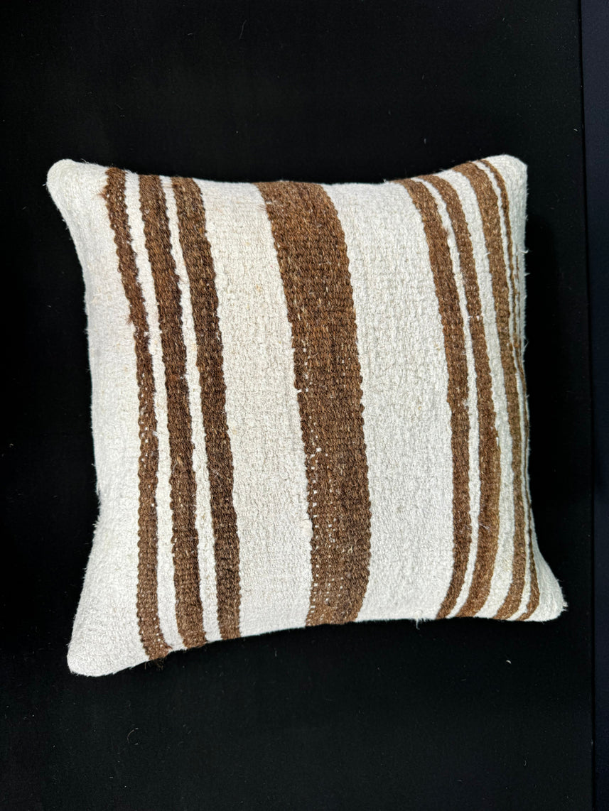 Turkish Hemp Pillow Cushion Natural Beige Brown Cushion Cover 20x20 #30529