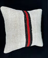 Turkish Hemp Pillow Cushion Natural Beige Black Cushion Cover 20x20 #30680