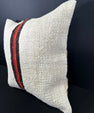Turkish Hemp Pillow Cushion Natural Beige Black Cushion Cover 20x20 #30680
