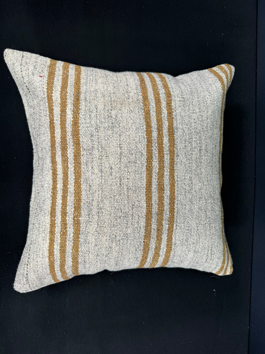 Turkish Hemp Pillow Cushion Natural Beige Brown Cushion Cover 20x20 #30622