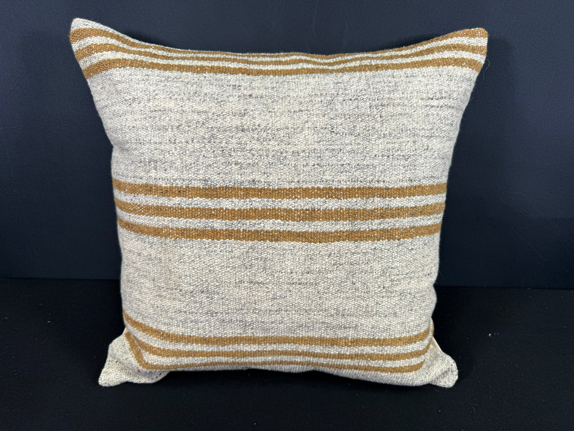 Turkish Hemp Pillow Cushion Natural Beige Brown Cushion Cover 20x20 #30622