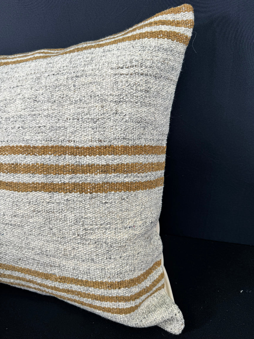 Turkish Hemp Pillow Cushion Natural Beige Brown Cushion Cover 20x20 #30622