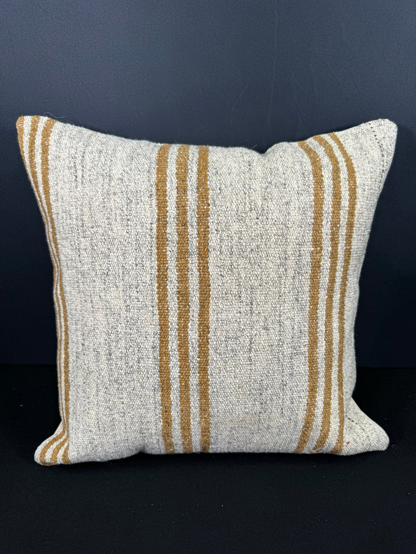 Turkish Hemp Pillow Cushion Natural Beige Brown Cushion Cover 20x20 #30622