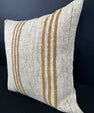 Turkish Hemp Pillow Cushion Natural Beige Brown Cushion Cover 20x20 #30622