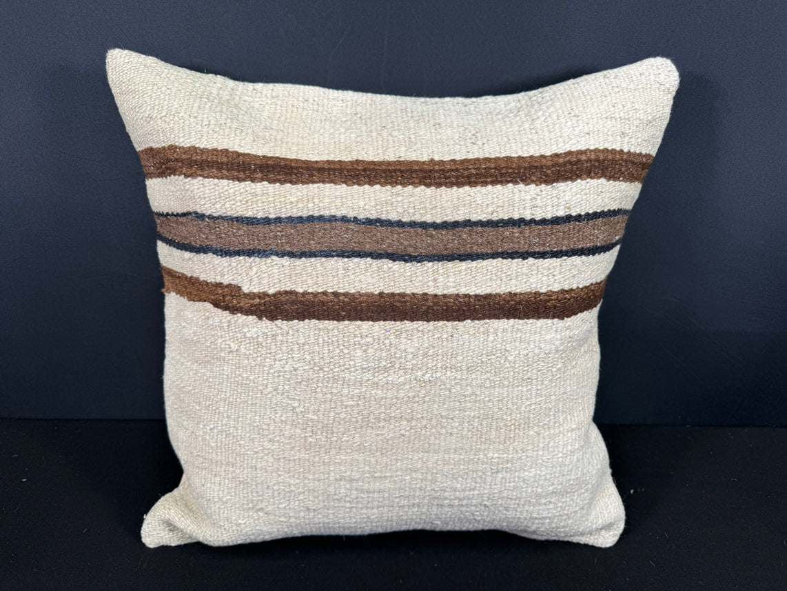 Turkish Hemp Pillow Cushion Natural Beige Brown Cushion Cover 20x20 #30618
