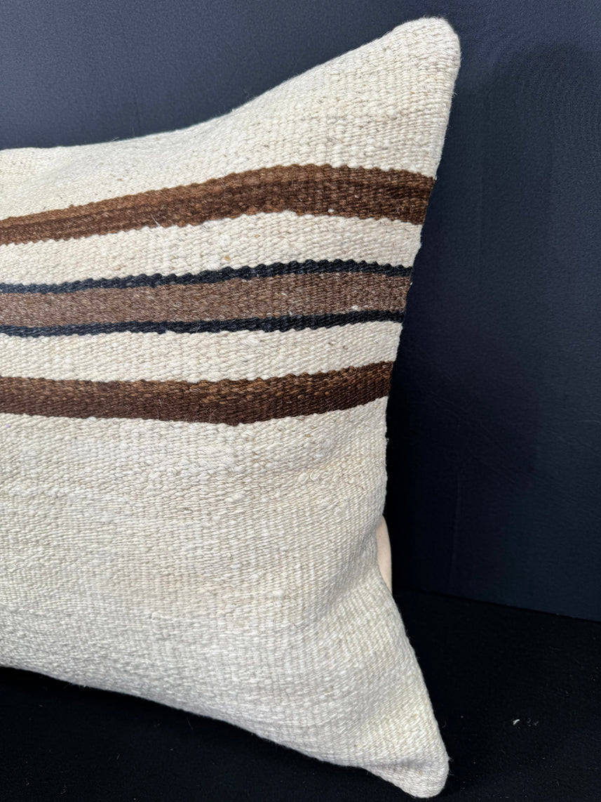 Turkish Hemp Pillow Cushion Natural Beige Brown Cushion Cover 20x20 #30618