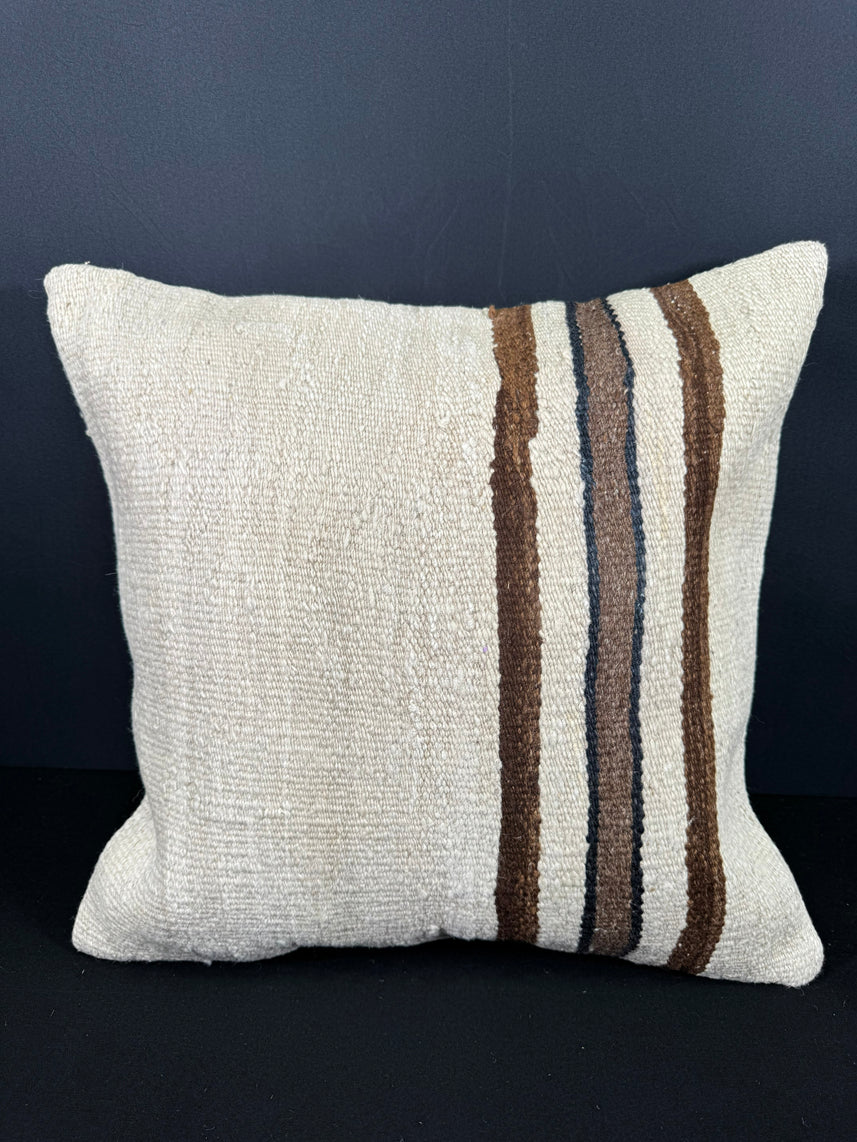 Turkish Hemp Pillow Cushion Natural Beige Brown Cushion Cover 20x20 #30618