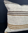 Turkish Hemp Pillow Cushion Natural Beige Brown Cushion Cover 20x20 #30599